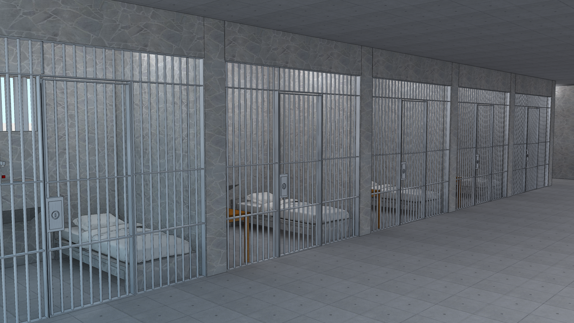 フリー素材 背景】刑務所 牢屋 | DIMENSHOP 素材部